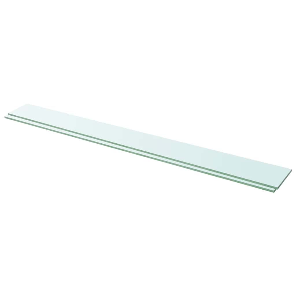 Panneaux d'étagère 2 pcs Verre Transparent 110x12 cm - XIOS