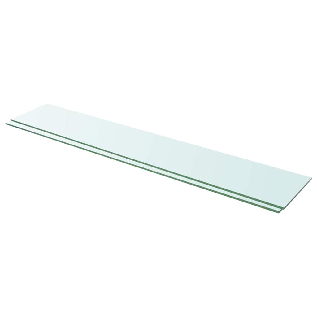 Panneaux d'étagère 2 pcs Verre Transparent 110 x 20 cm - XIOS