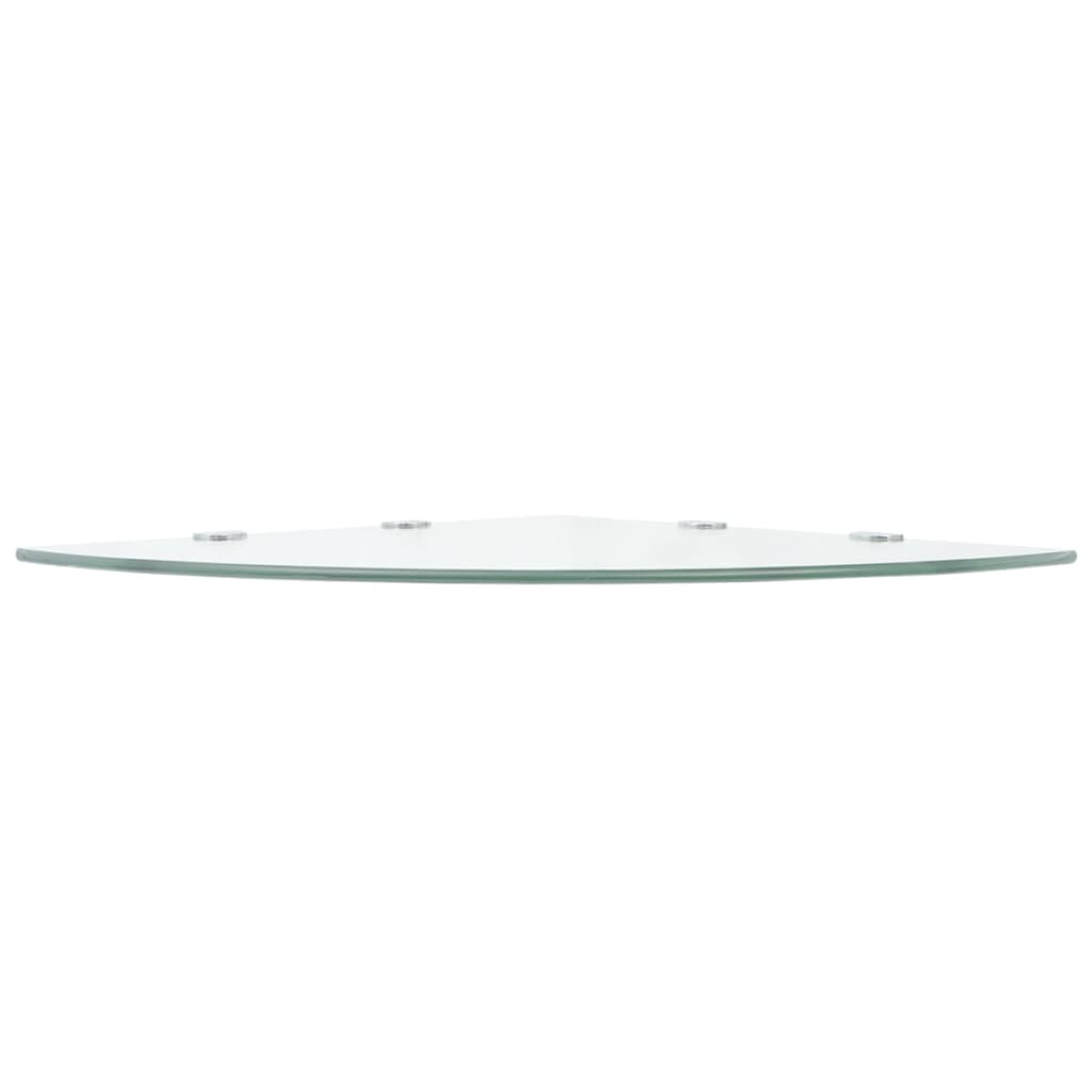 Étagères d'angle 2 pcs et supports Verre Transparent 45x45 cm - XIOS