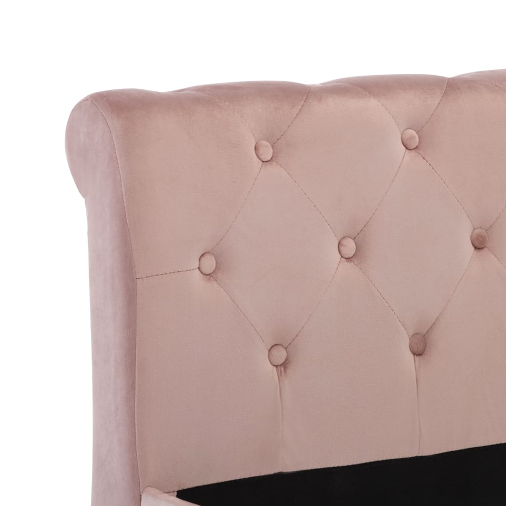 Cadre de lit sans matelas Rose Velours 100x200 cm - XIOS