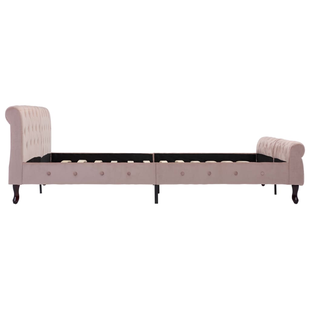 Cadre de lit sans matelas Rose Velours 180x200 cm - XIOS