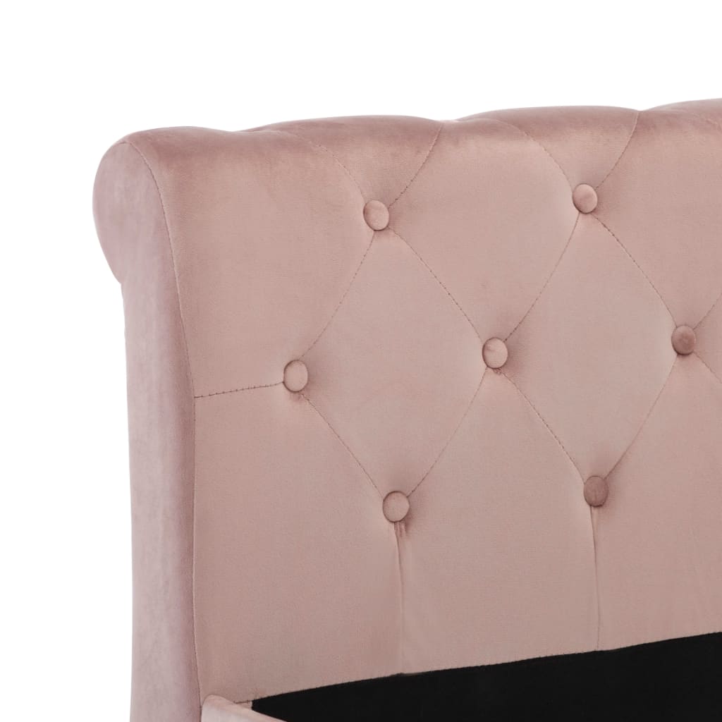 Cadre de lit sans matelas rose velours 200x200 cm - XIOS