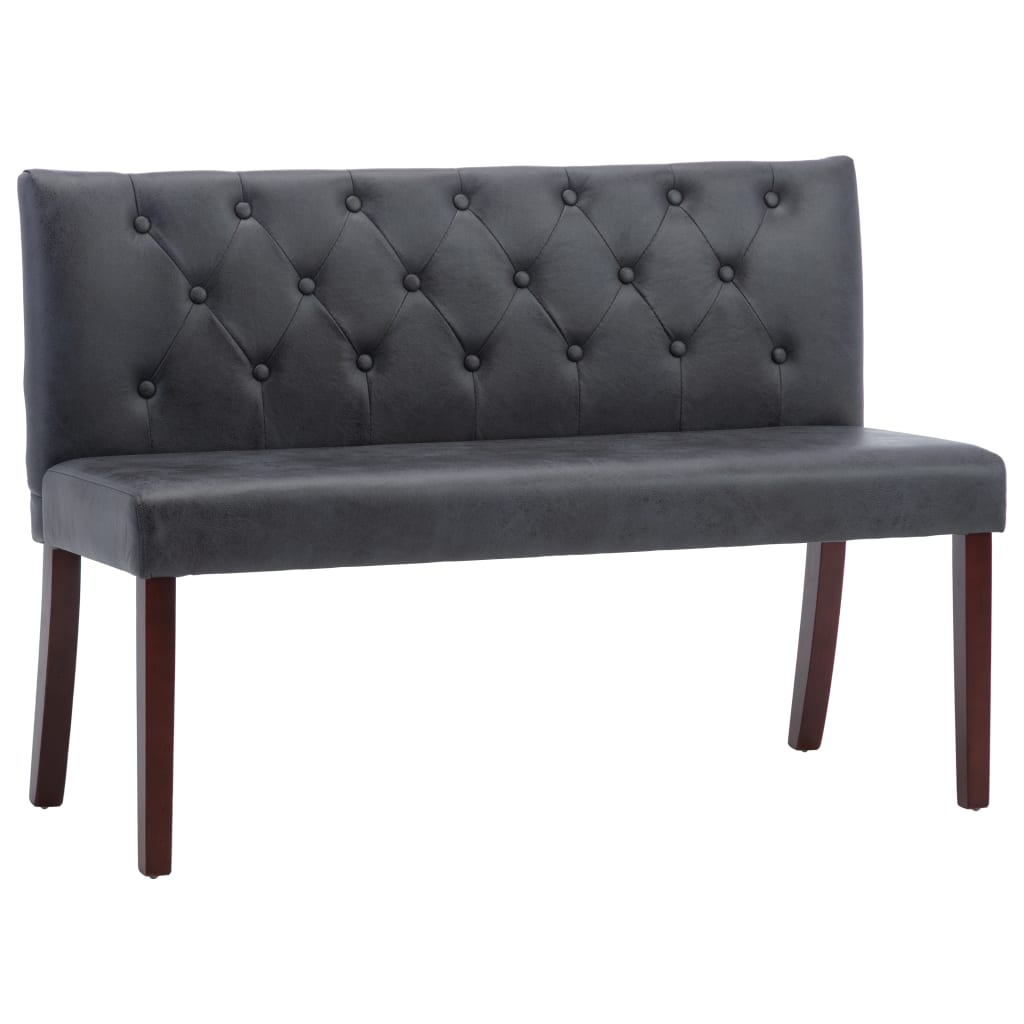 Banc 120 cm Gris Similicuir daim - XIOS