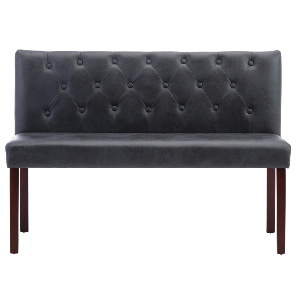 Banc 120 cm Gris Similicuir daim - XIOS