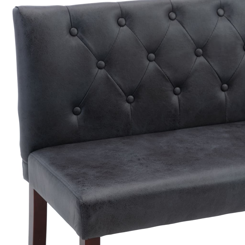 Banc 120 cm Gris Similicuir daim - XIOS