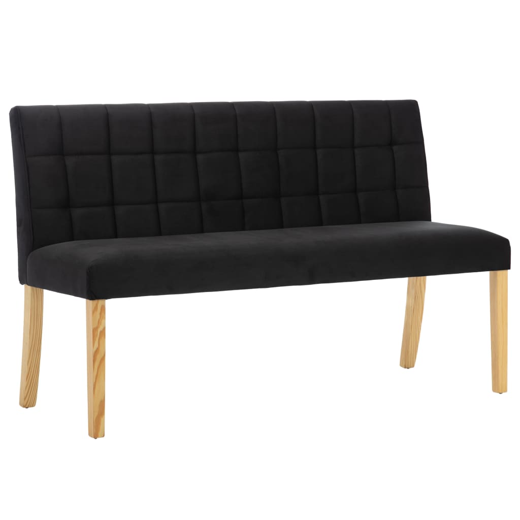 Banc 140 cm Noir Velours - XIOS