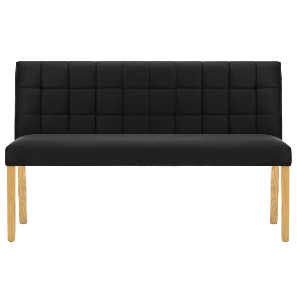 Banc 140 cm Noir Velours - XIOS