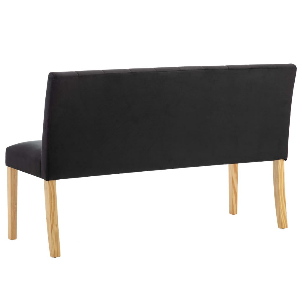 Banc 140 cm Noir Velours - XIOS
