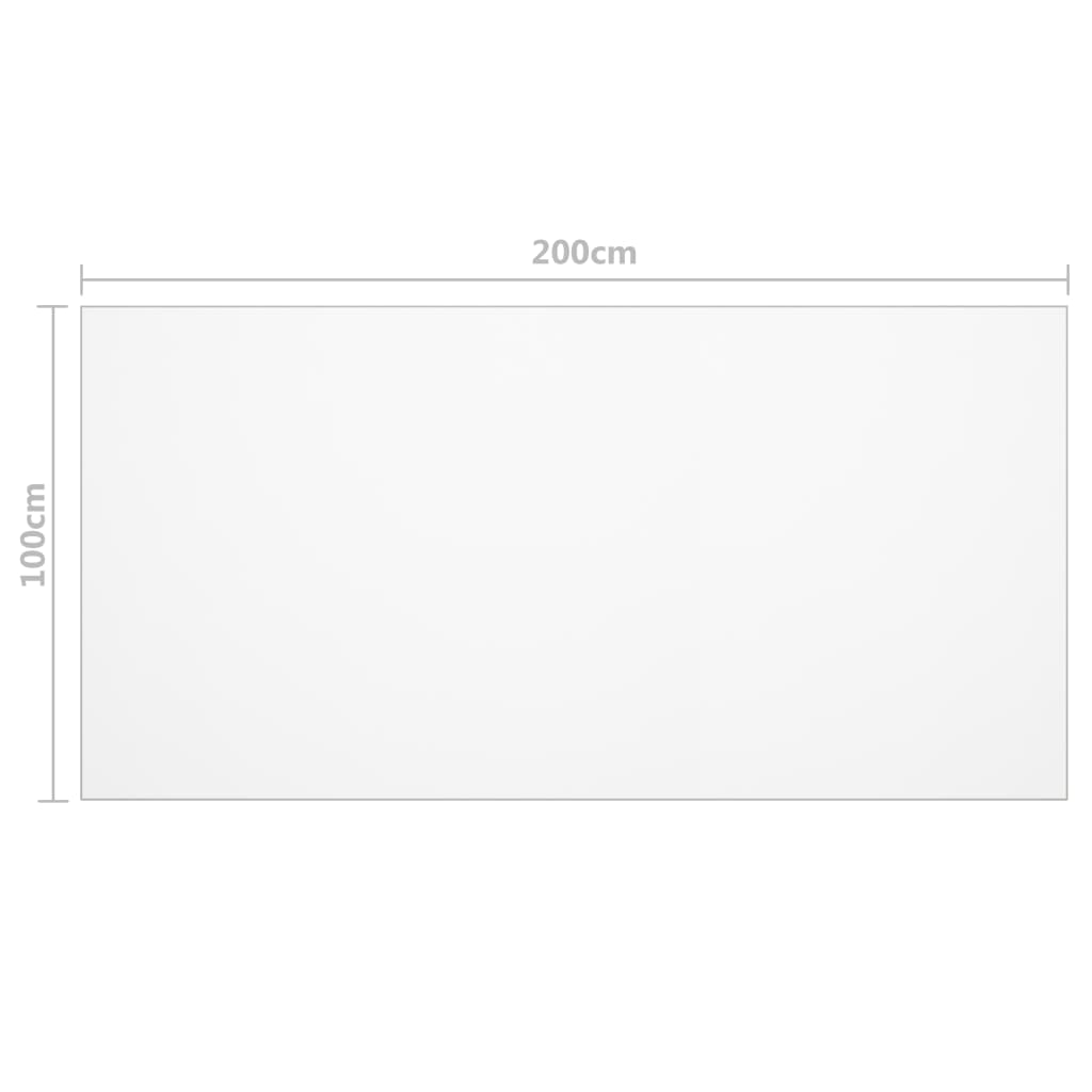 Protecteur de table transparent 200x100 cm 1,6 mm PVC - XIOS
