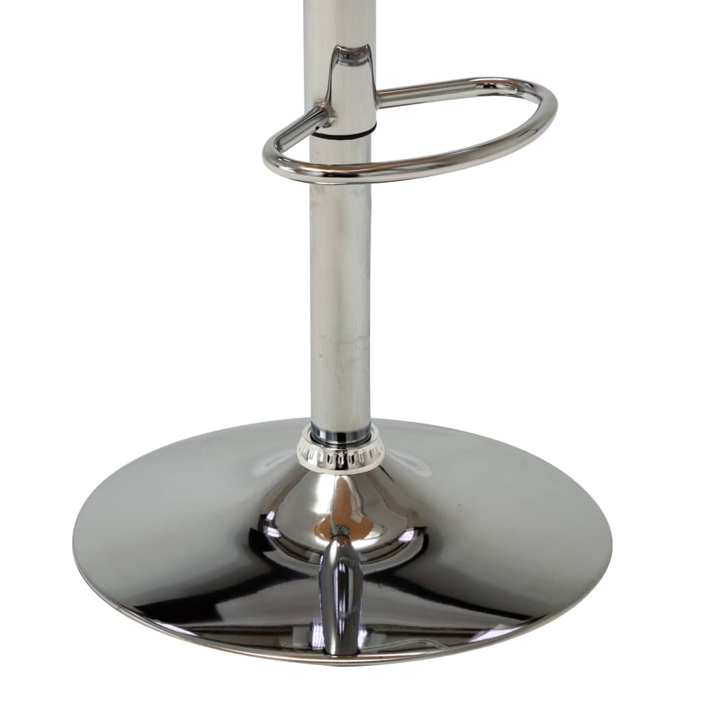 Chaises de bar lot de 2 crème bois courbé et similicuir - XIOS