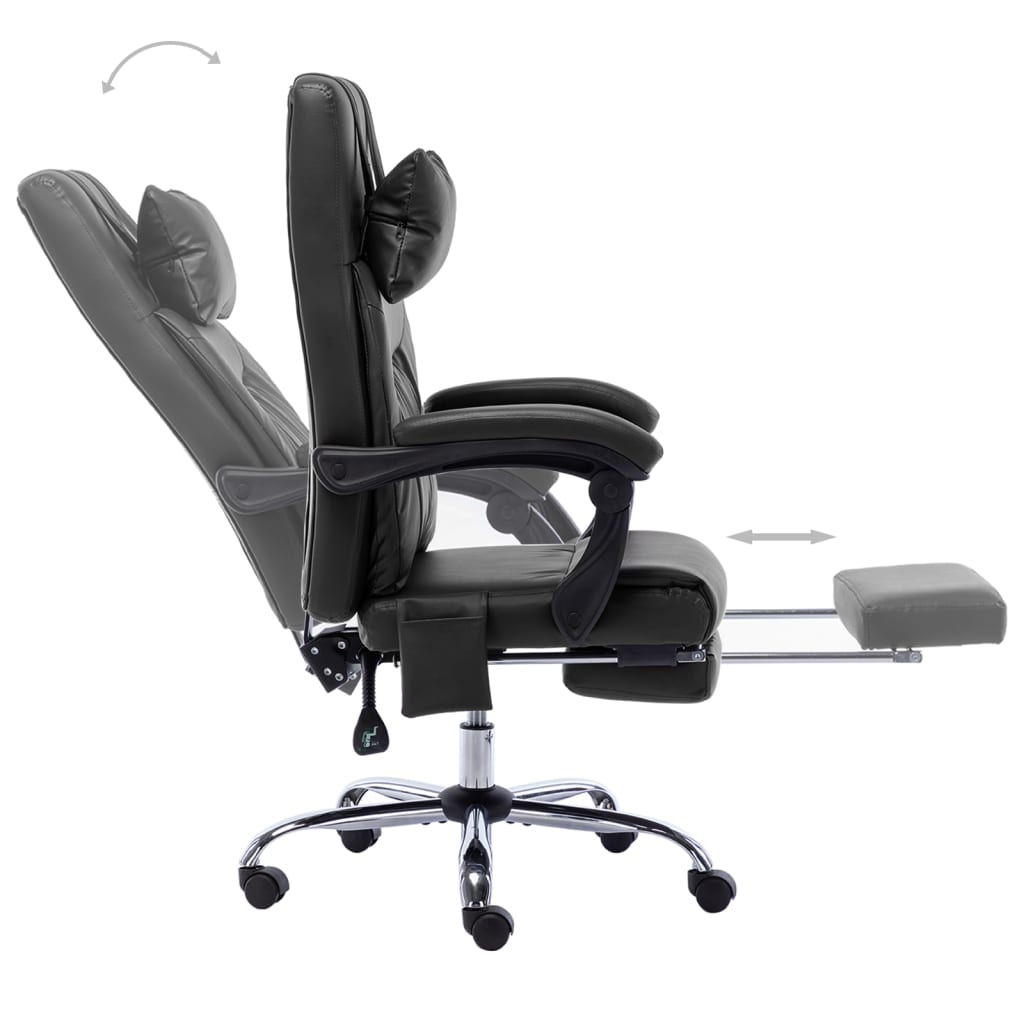 Chaise de bureau de massage Noir Similicuir - XIOS