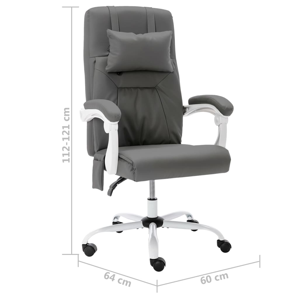 Chaise de bureau de massage Gris Similicuir - XIOS