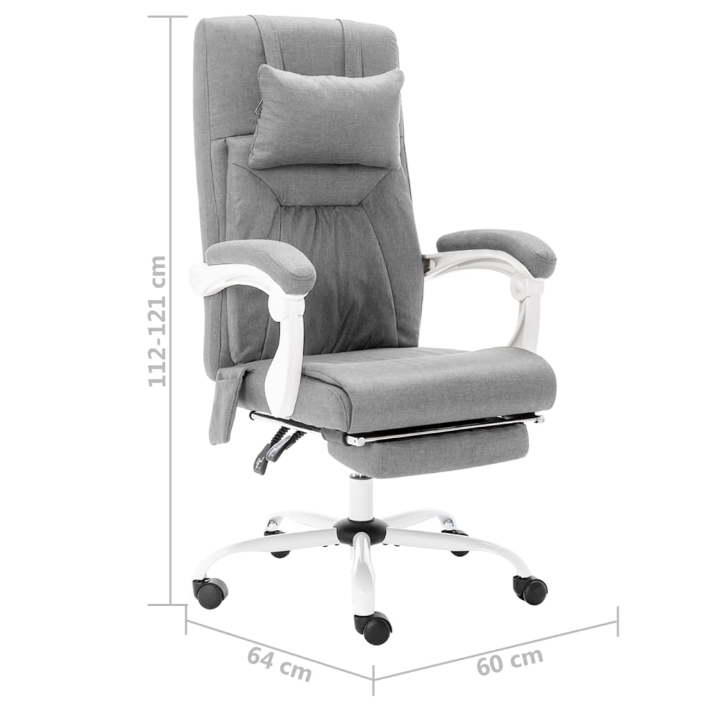 Chaise de bureau de massage Gris Tissu - XIOS