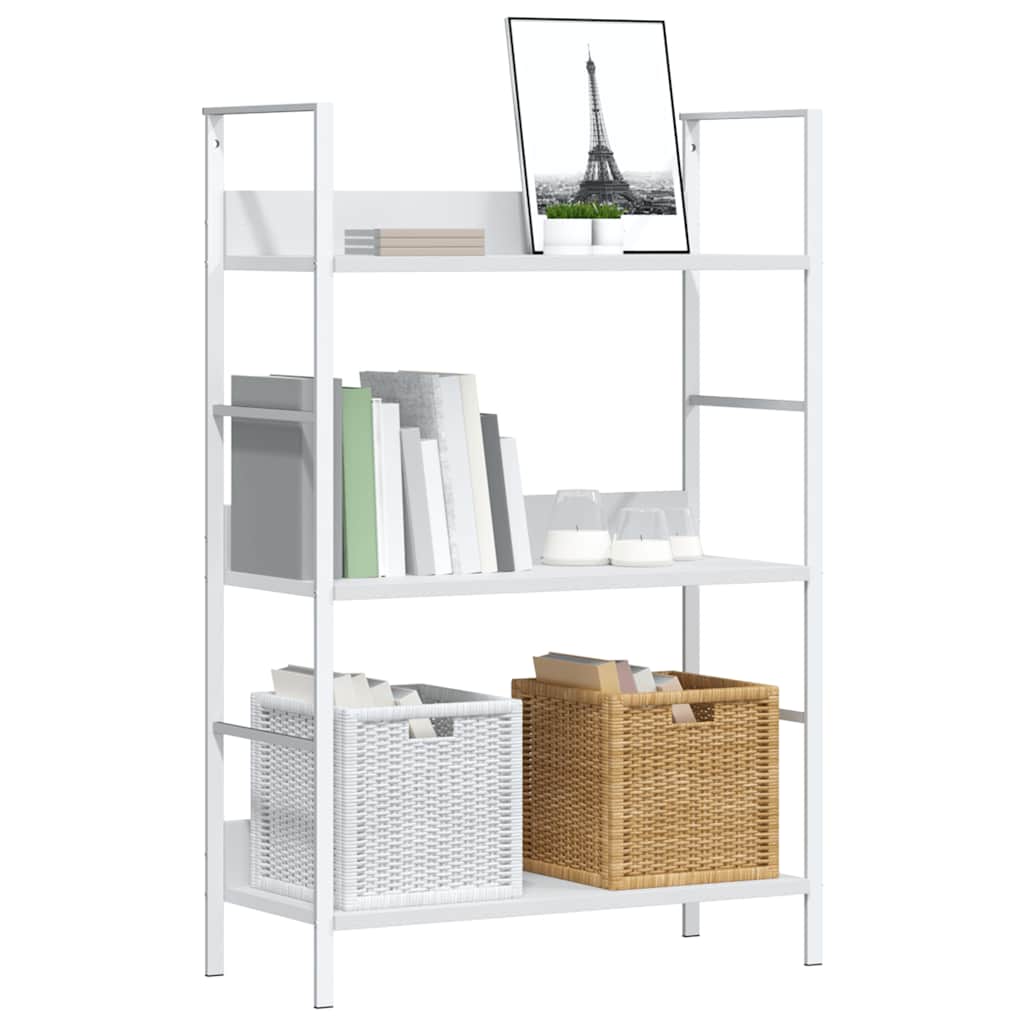 Bibliothèque à 3 niveaux blanc 60x27,6x90,5cm bois d'ingénierie - XIOS