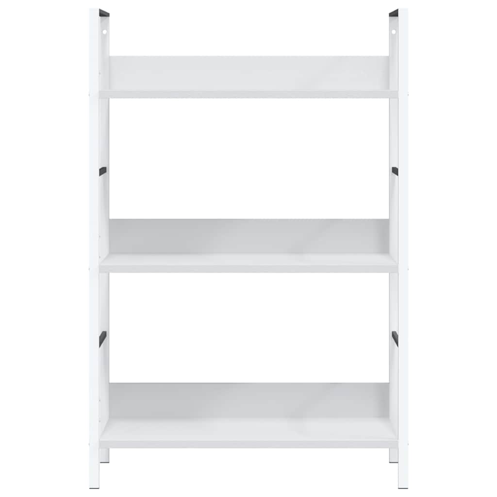 Bibliothèque à 3 niveaux blanc 60x27,6x90,5cm bois d'ingénierie - XIOS