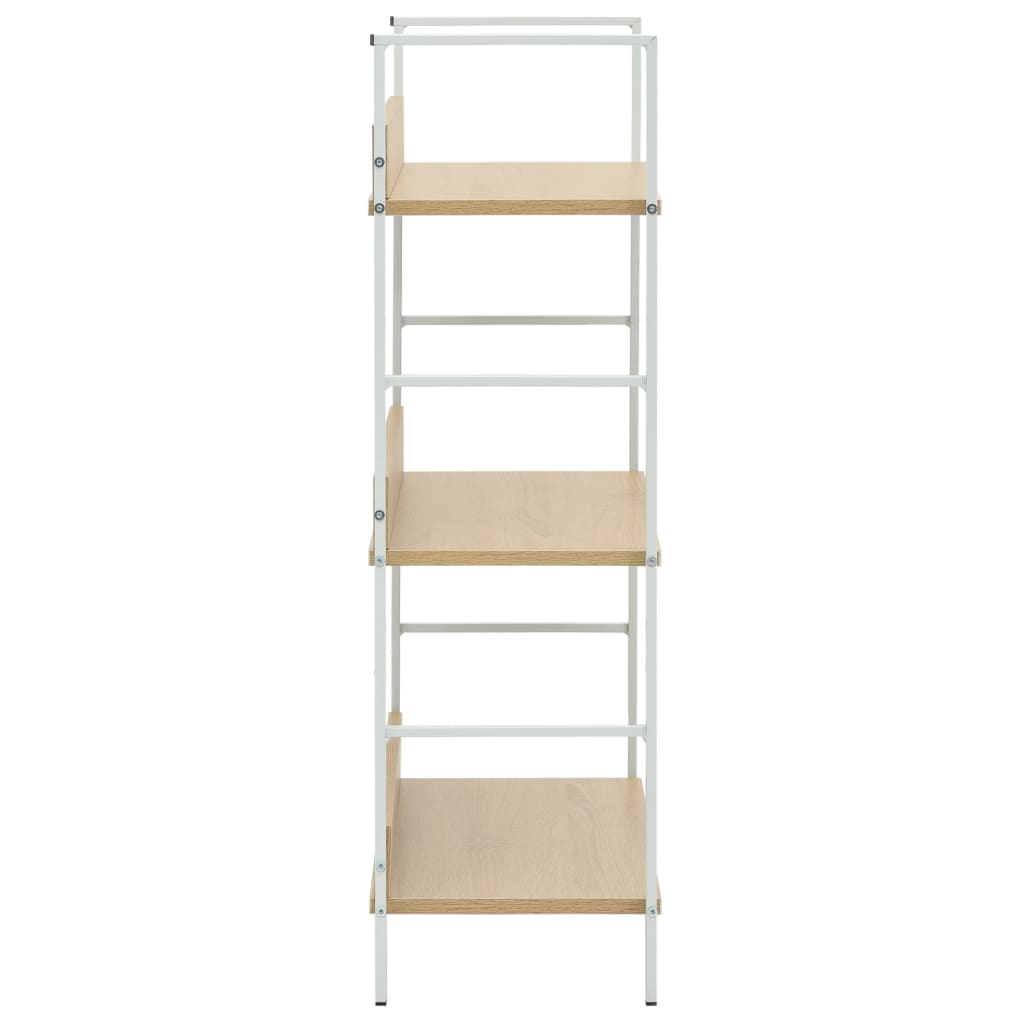 Bibliothèque à 3 niveaux chêne 60x27,6x90,5cm bois d'ingénierie - XIOS