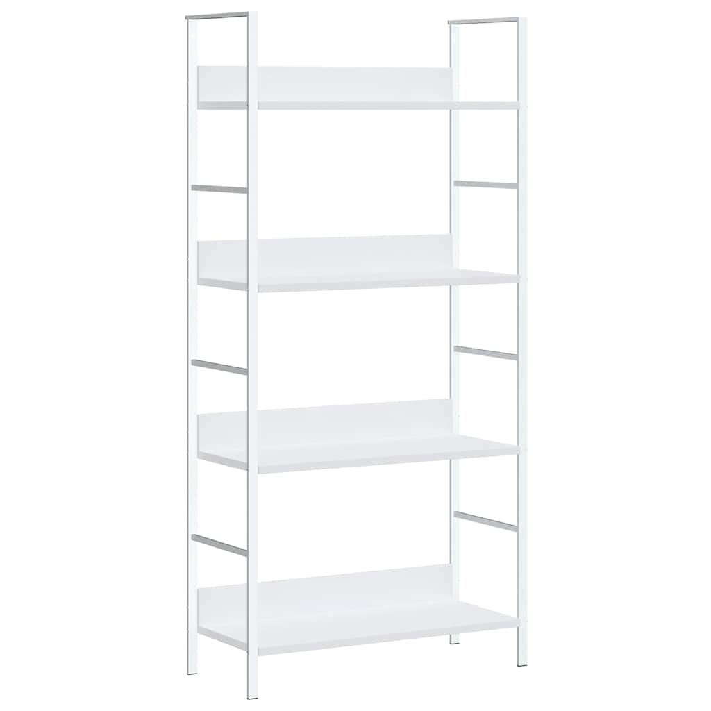 Bibliothèque à 4 niveaux blanc 60x27,6x124,5 cm bois ingénierie - XIOS
