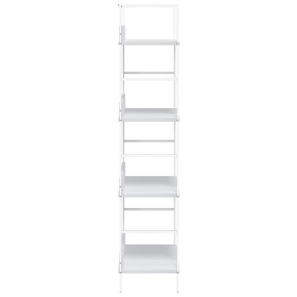 Bibliothèque à 4 niveaux blanc 60x27,6x124,5 cm bois ingénierie - XIOS