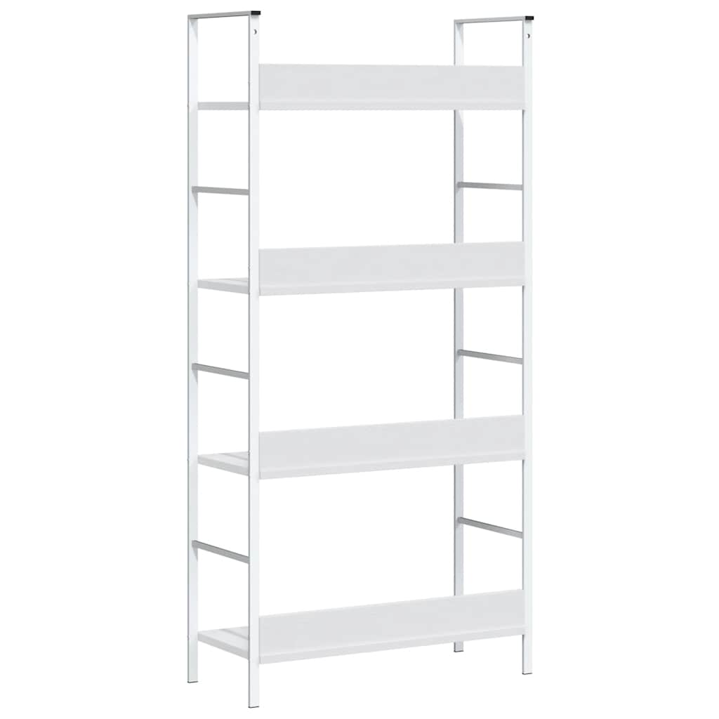 Bibliothèque à 4 niveaux blanc 60x27,6x124,5 cm bois ingénierie - XIOS