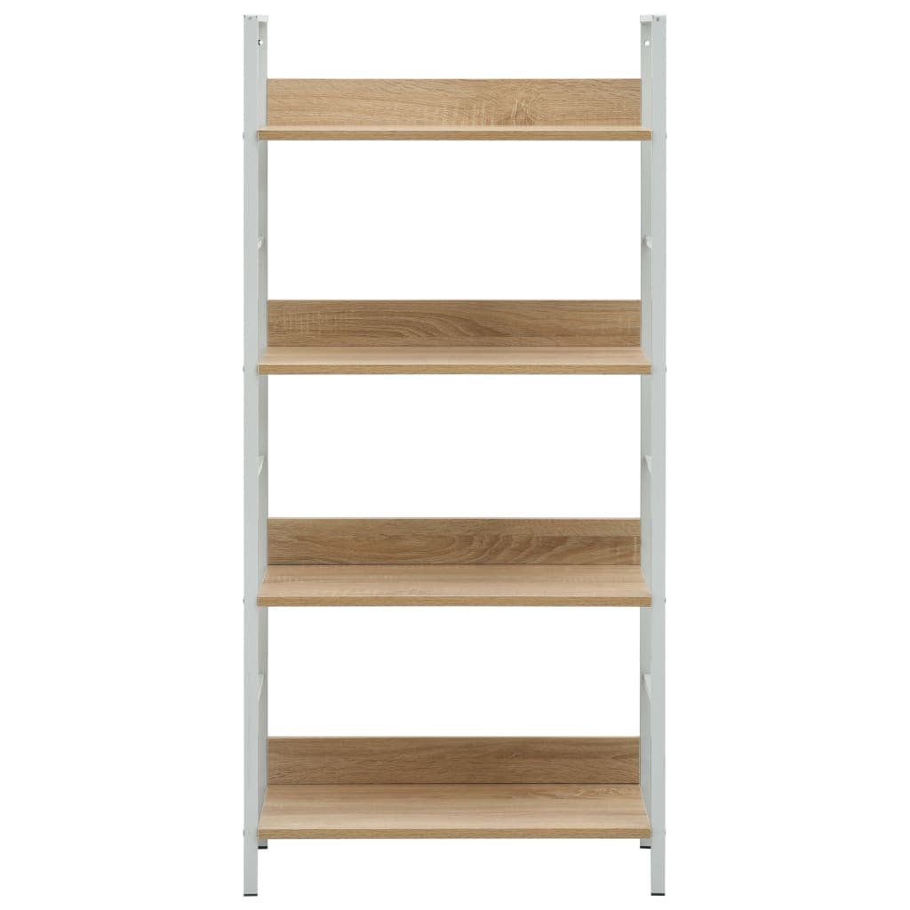Bibliothèque à 4 niveaux chêne 60x27,6x124,5 cm bois ingénierie - XIOS