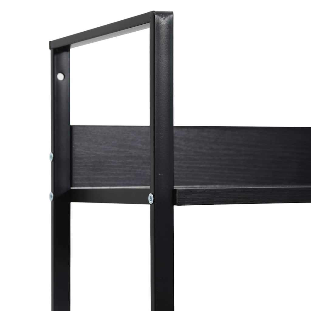 Bibliothèque à 5 niveaux noir 60x27,6x158,5cm bois d'ingénierie - XIOS