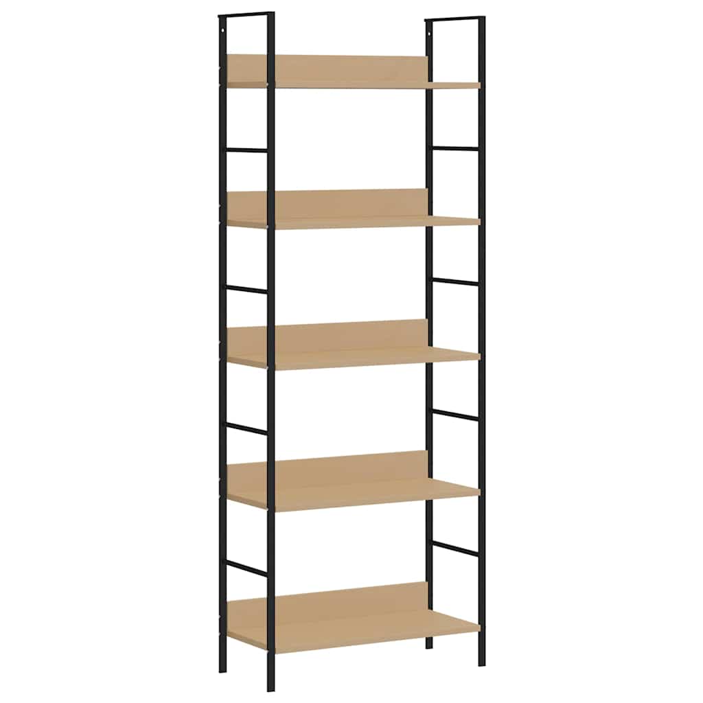 Bibliothèque à 5 niveaux chêne 60x27,6x158,5 cm bois ingénierie