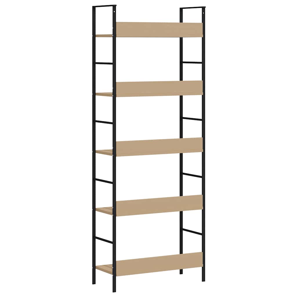 Bibliothèque à 5 niveaux chêne 60x27,6x158,5 cm bois ingénierie