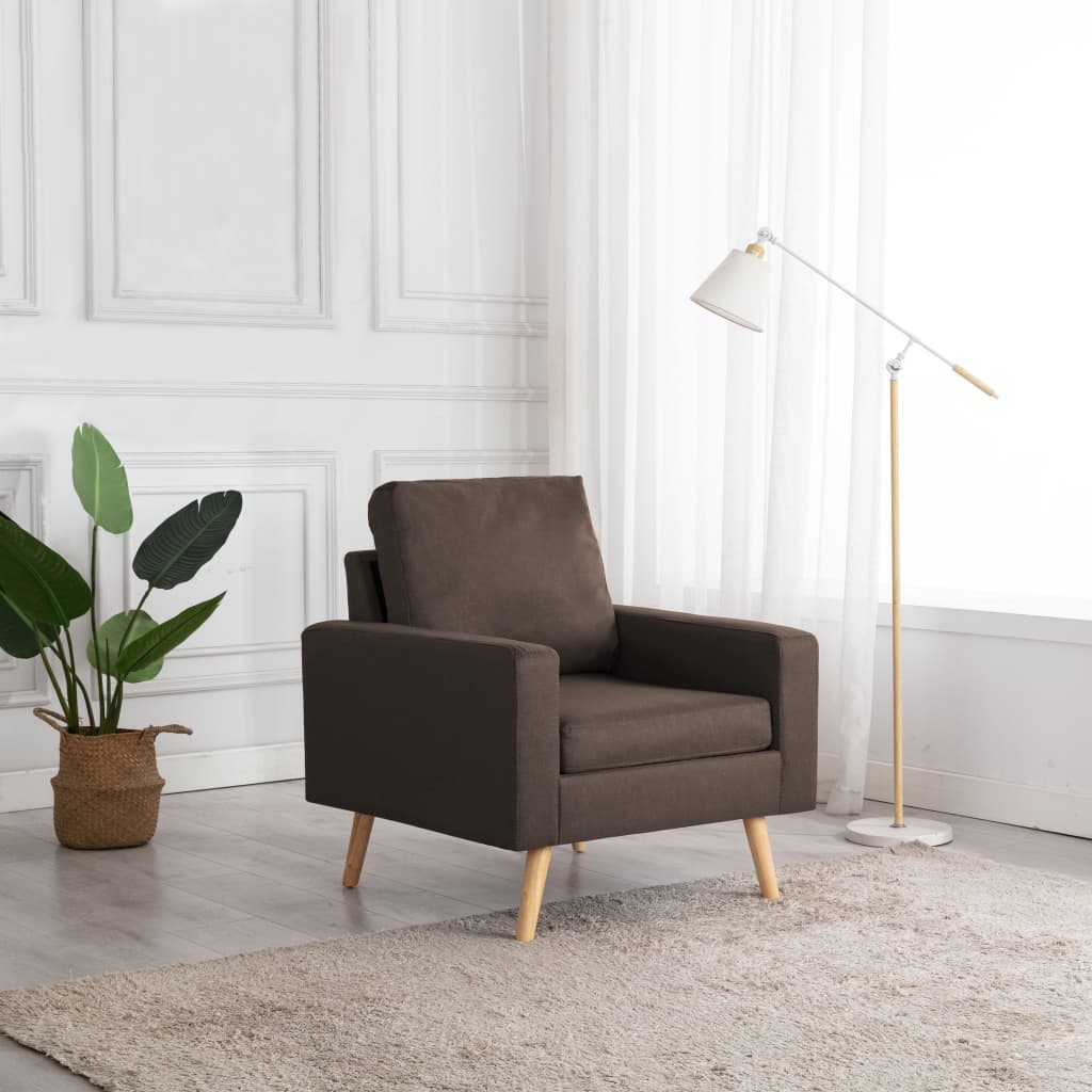 Fauteuil marron tissu - XIOS