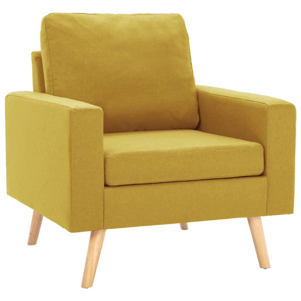 Fauteuil jaune tissu - XIOS