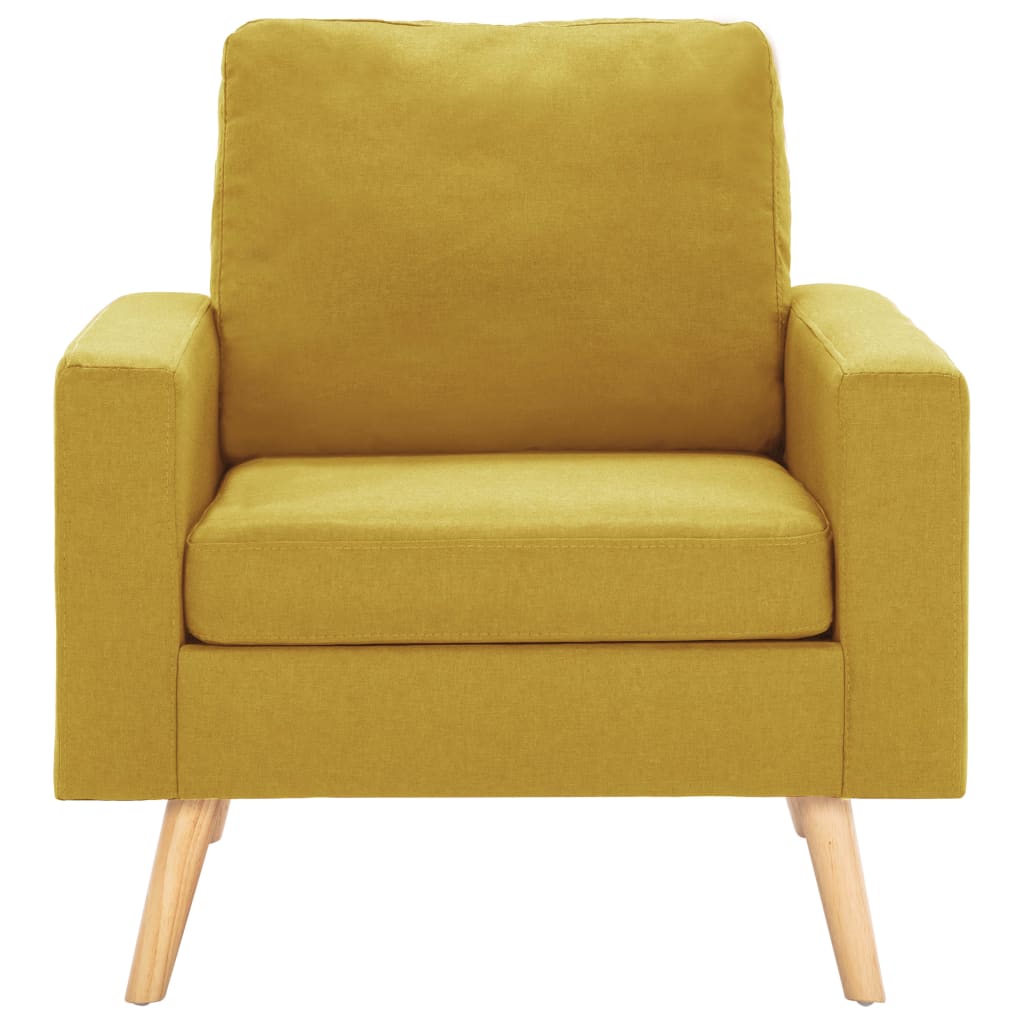 Fauteuil jaune tissu - XIOS