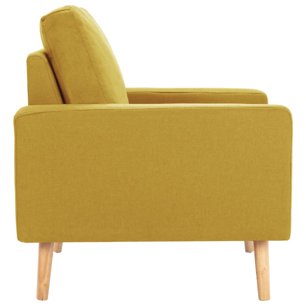 Fauteuil jaune tissu - XIOS