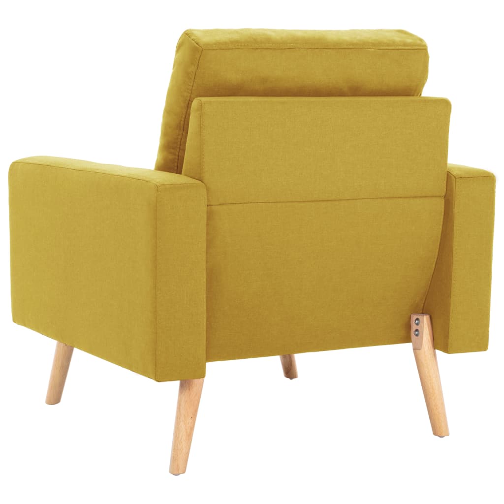 Fauteuil jaune tissu - XIOS