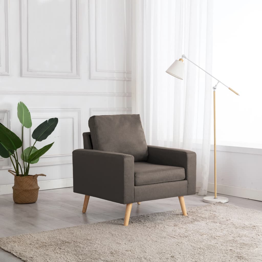 Fauteuil Taupe Tissu - XIOS