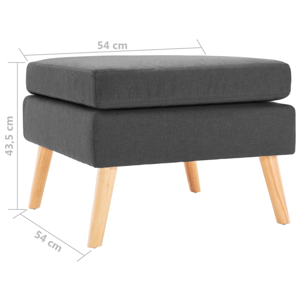 Repose-pied Gris foncé Tissu - XIOS