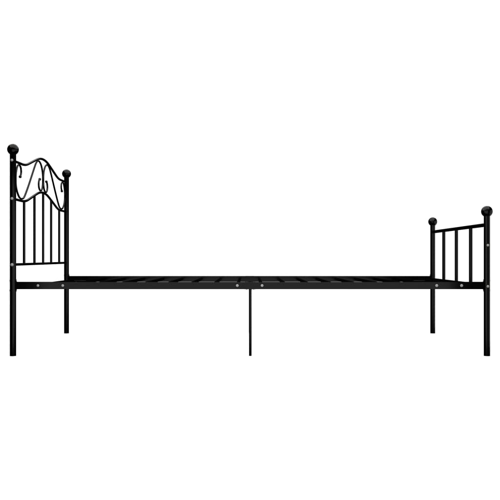 Cadre de lit sans matelas noir métal 100x200 cm - XIOS
