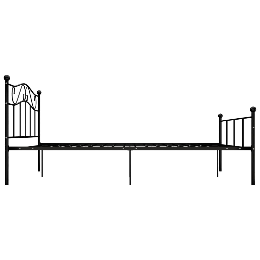 Cadre de lit sans matelas noir métal 120x200 cm - XIOS