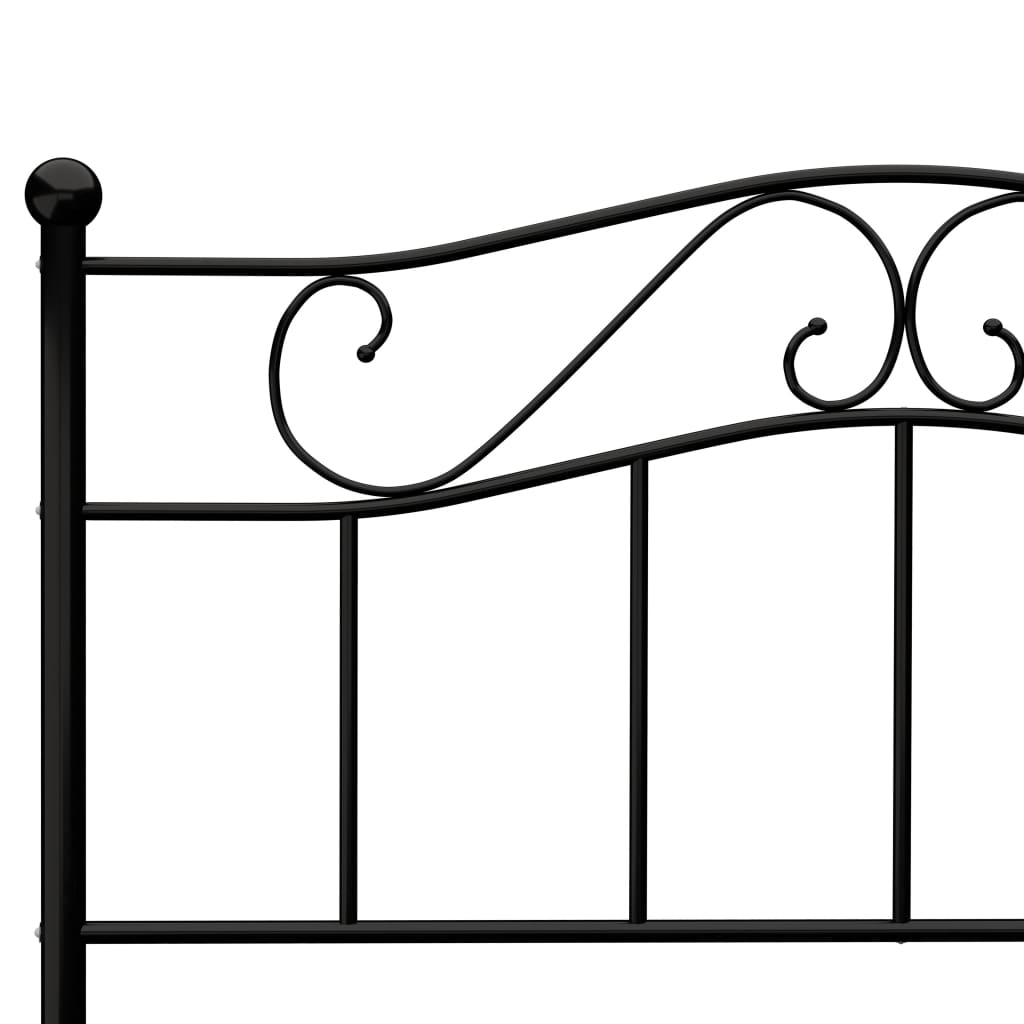 Cadre de lit sans matelas noir métal 120x200 cm - XIOS