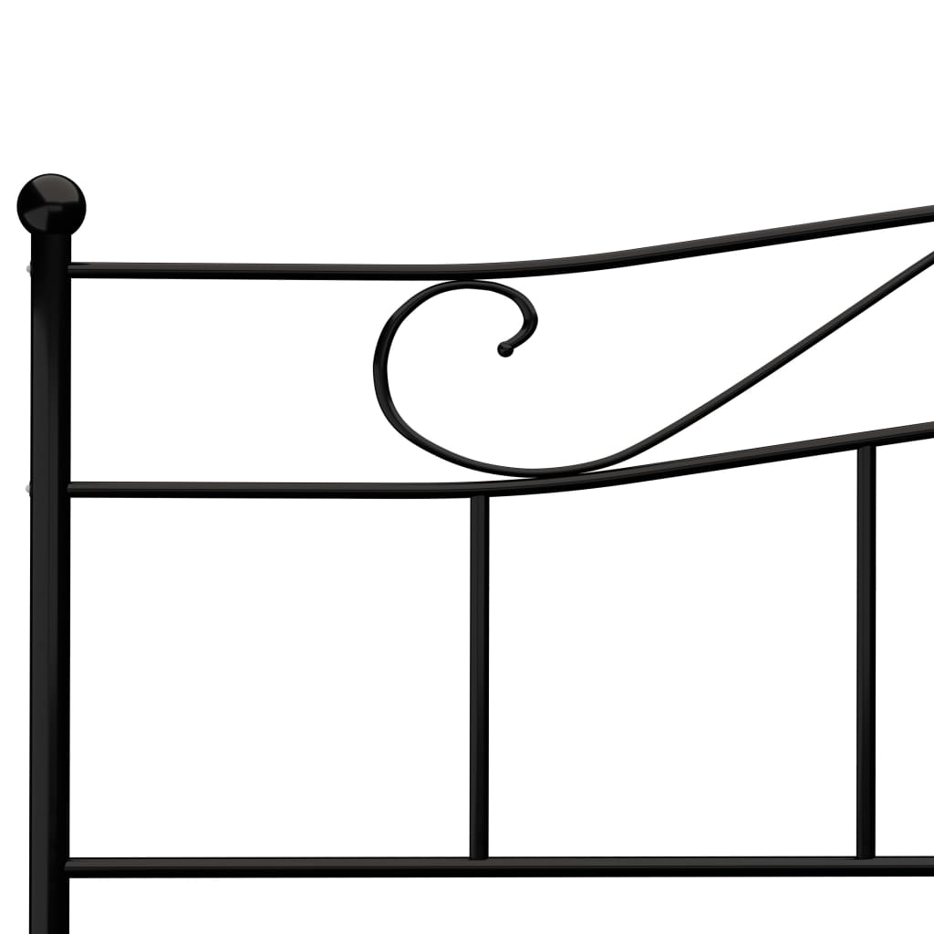 Cadre de lit sans matelas noir métal 180x200 cm - XIOS