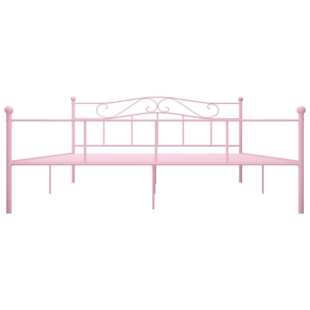Cadre de lit Rose Métal 200x200 cm - XIOS