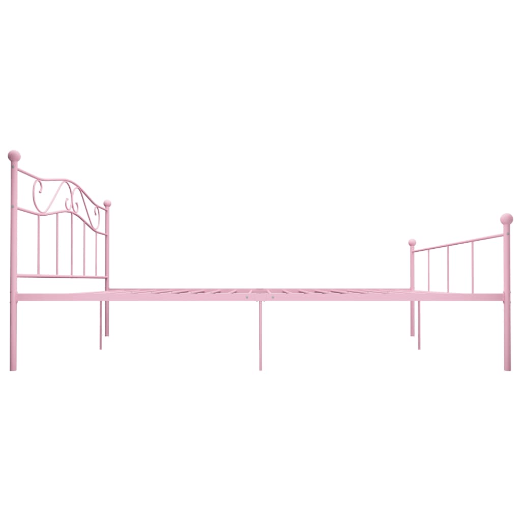 Cadre de lit Rose Métal 200x200 cm - XIOS