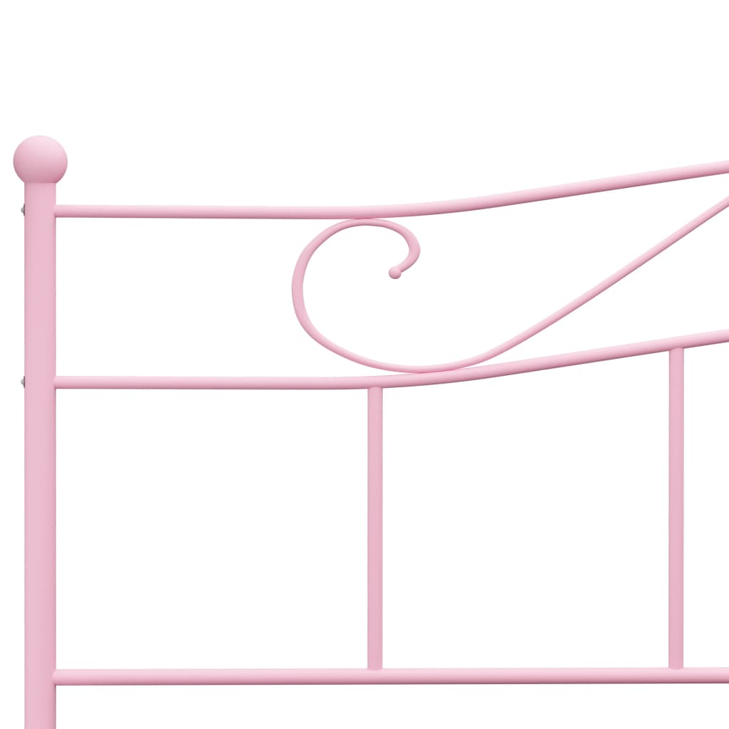 Cadre de lit Rose Métal 200x200 cm - XIOS