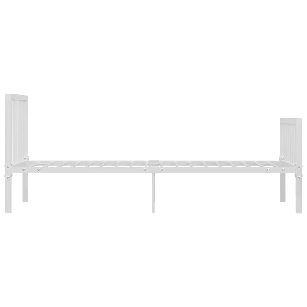 Cadre de lit sans matelas blanc métal 90x200 cm - XIOS