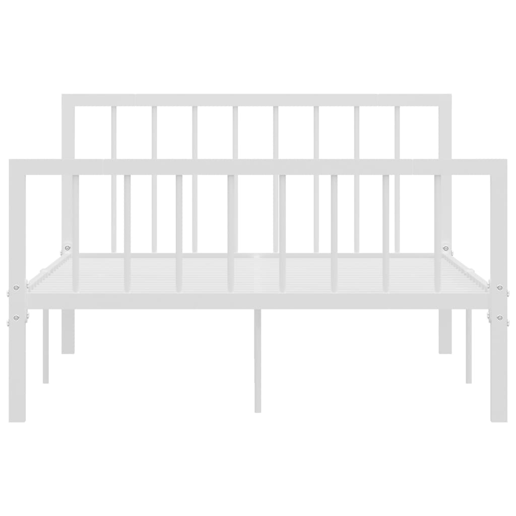 Cadre de lit sans matelas blanc métal 120x200 cm - XIOS
