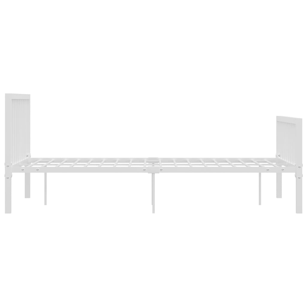 Cadre de lit sans matelas blanc métal 120x200 cm - XIOS