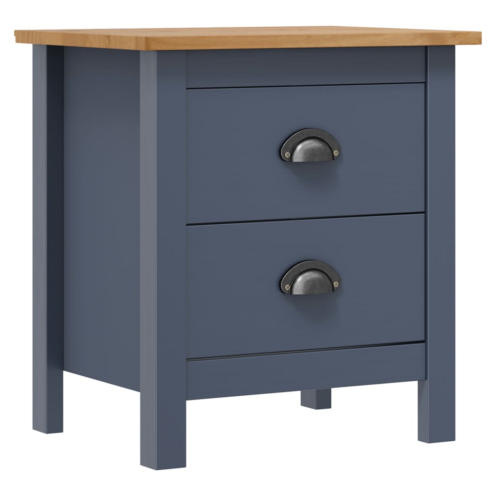 Table de chevet Hill Gris 46x35x49,5 cm Bois de pin solide - XIOS