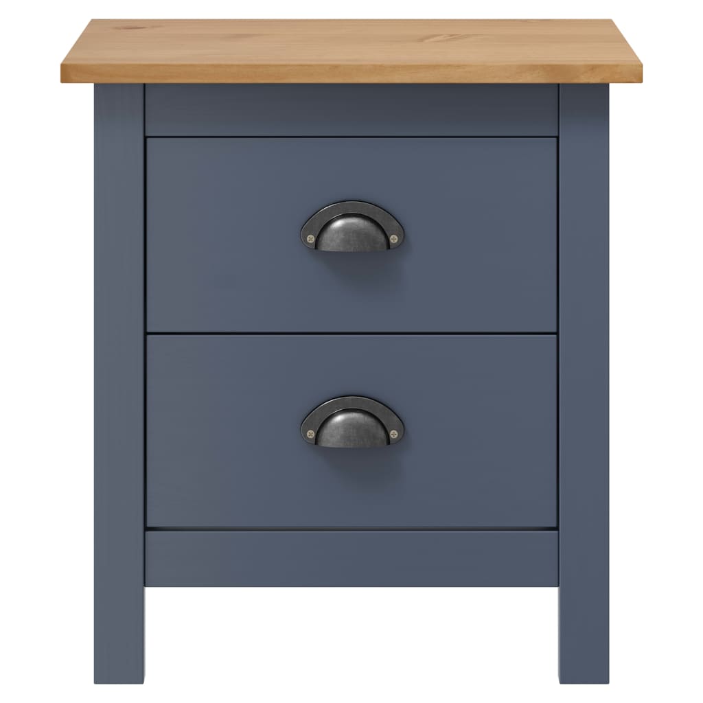 Table de chevet Hill Gris 46x35x49,5 cm Bois de pin solide - XIOS