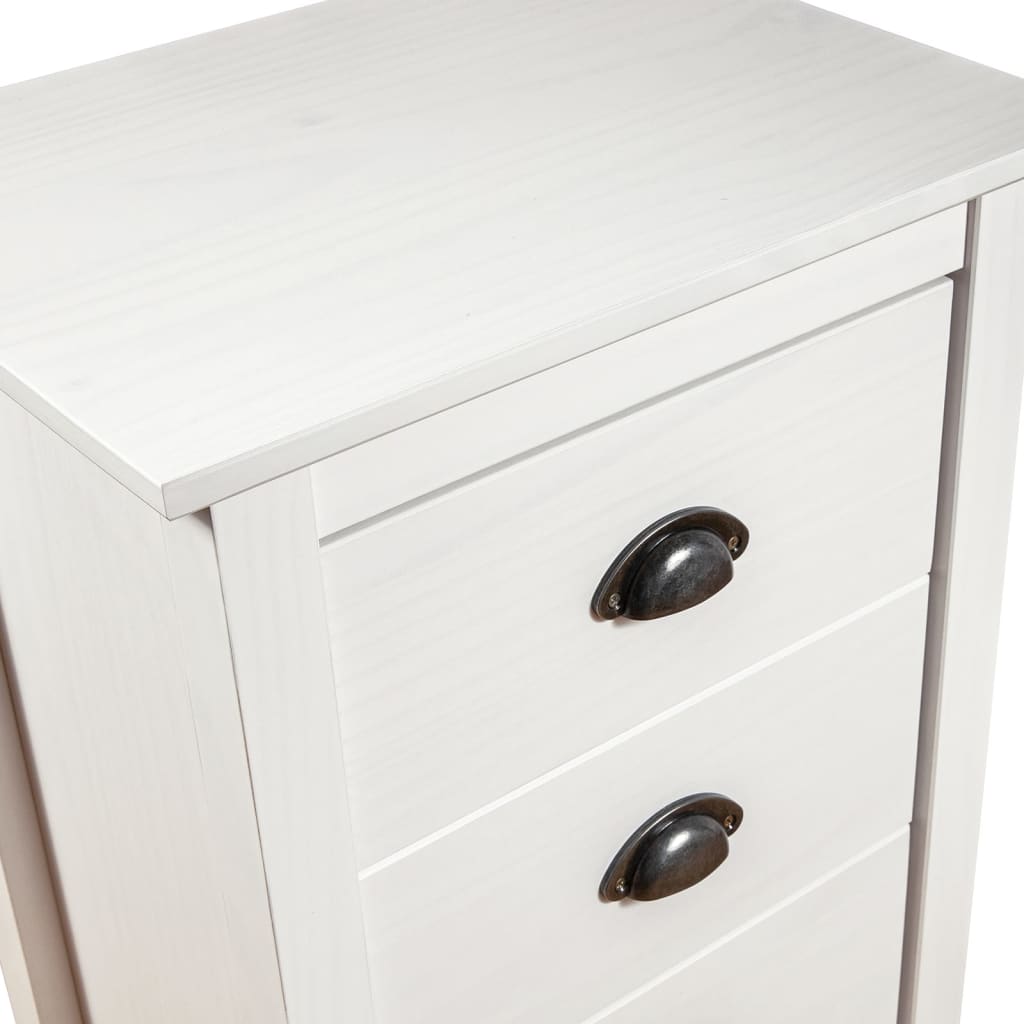Buffet Hill Blanc 46x35x80 cm Bois de pin solide - XIOS