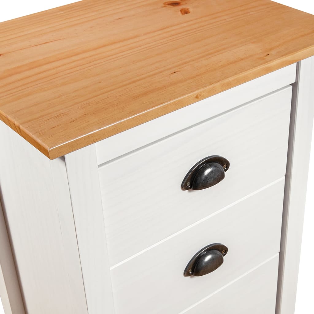 Buffet Hill Blanc 46x35x80 cm Bois de pin solide - XIOS