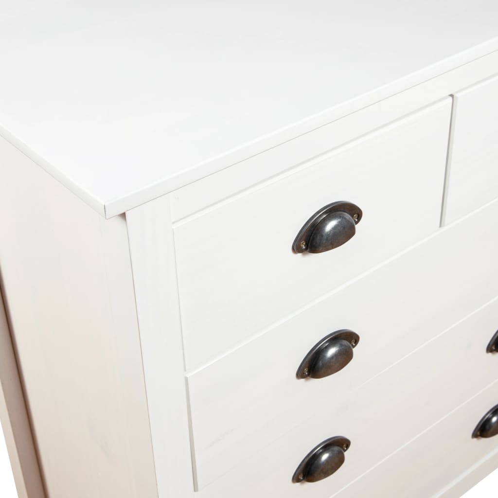 Buffet Hill Blanc 79x40x80 cm Bois de pin solide - XIOS