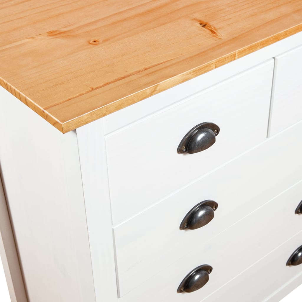 Buffet Hill Blanc 79x40x80 cm Bois de pin solide - XIOS